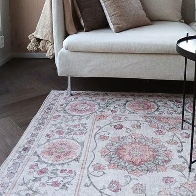 Botanic matto 160x230 cm roosa/l.valkoinen